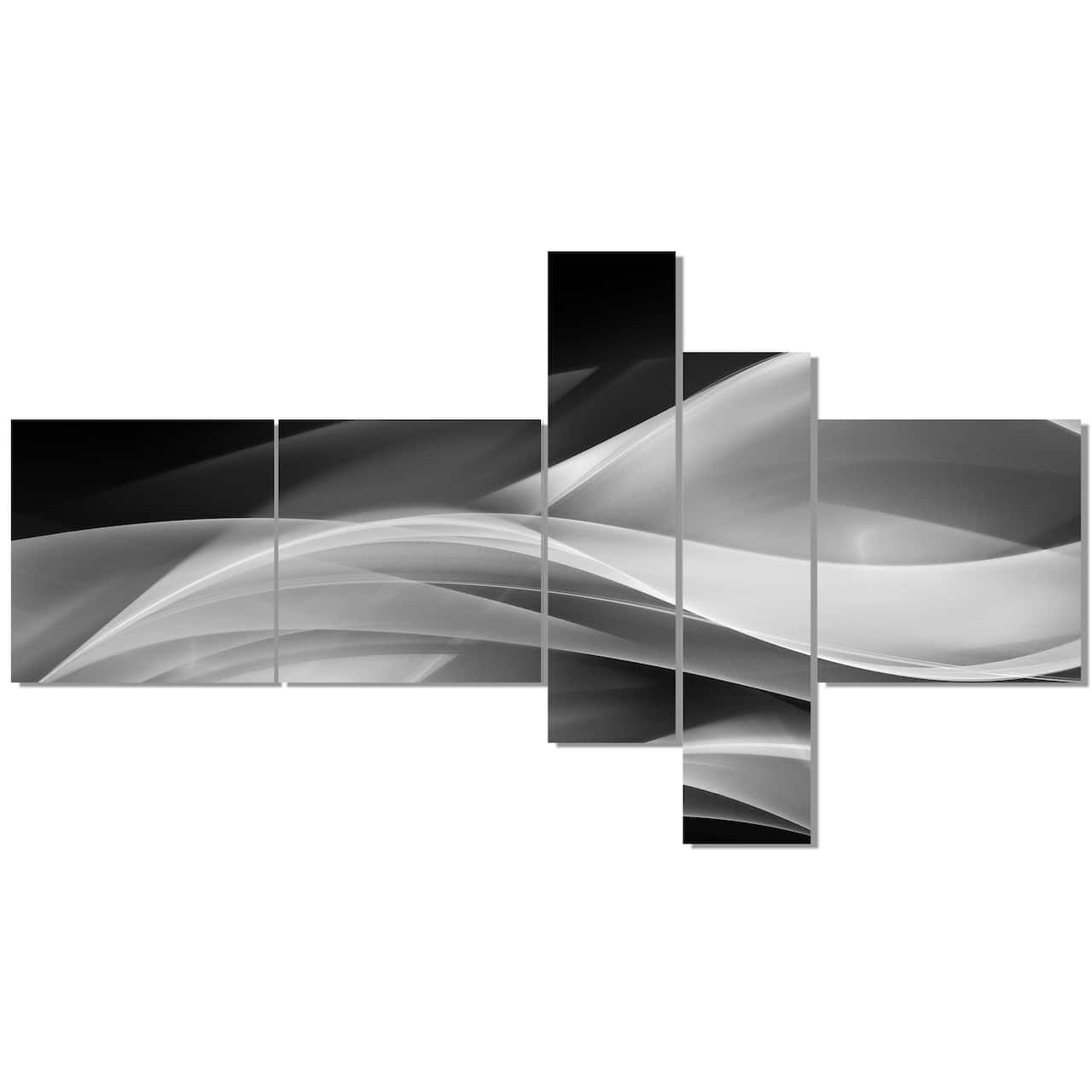 Designart - Glittering Silver Pattern - Abstract Canvas art print